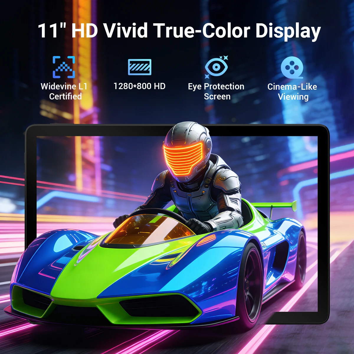 A7L 11 Inch Android15 Tablet PC Octa‑Core A523 24GB(4+20GB Virtual) 128GB ROM Widevine L1 Face ID Unlock 8200mAh Dual Speaker Tablet Complete Bundle With Keyboard Mouse Case Stylus Pen Headphones Charger` - Image 2