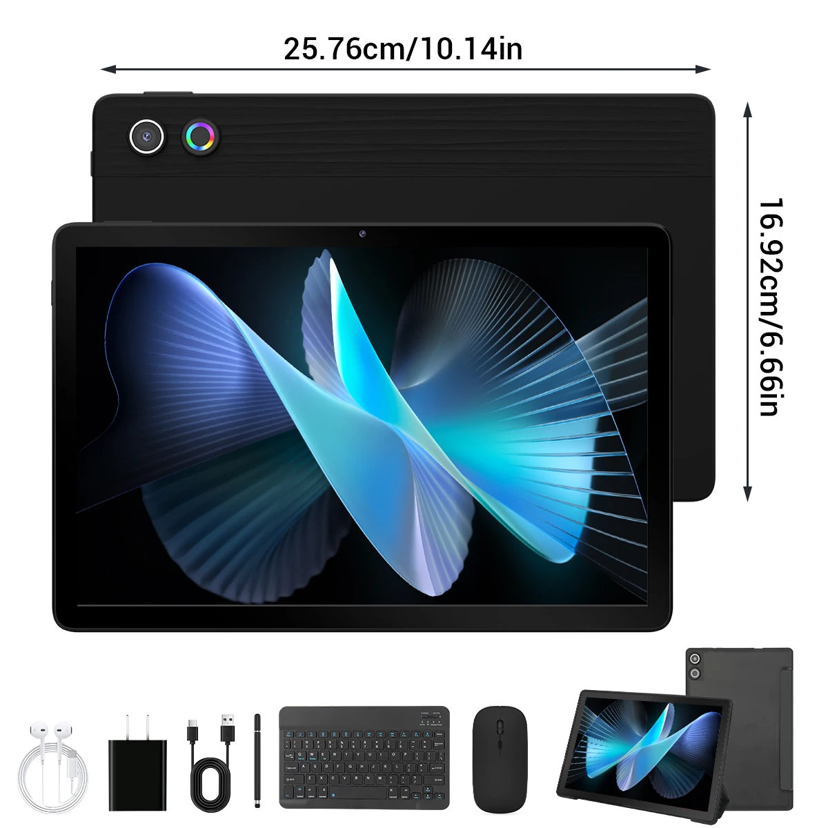 A7L 11 Inch Android15 Tablet PC Octa‑Core A523 24GB(4+20GB Virtual) 128GB ROM Widevine L1 Face ID Unlock 8200mAh Dual Speaker Tablet Complete Bundle With Keyboard Mouse Case Stylus Pen Headphones Charger` - Image 9