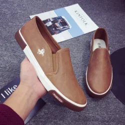 2021 Newest Genuine Leather Casual Shoes Men Comfortable Mens Loafers Luxury Flats Sneakers Men Slip on Lazy Driving Men Shoes