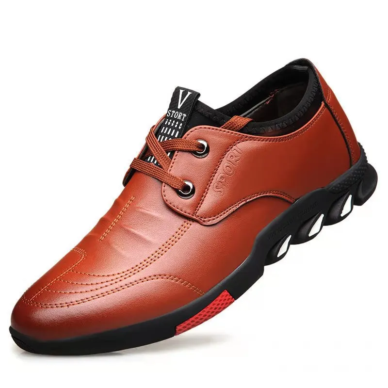 2024 New Leather Shoes Men's Leather Spring Autumn Men's Business Casual Soft-Soled Non-Slip Breathable All-Match Footwear 39-44 - Image 9