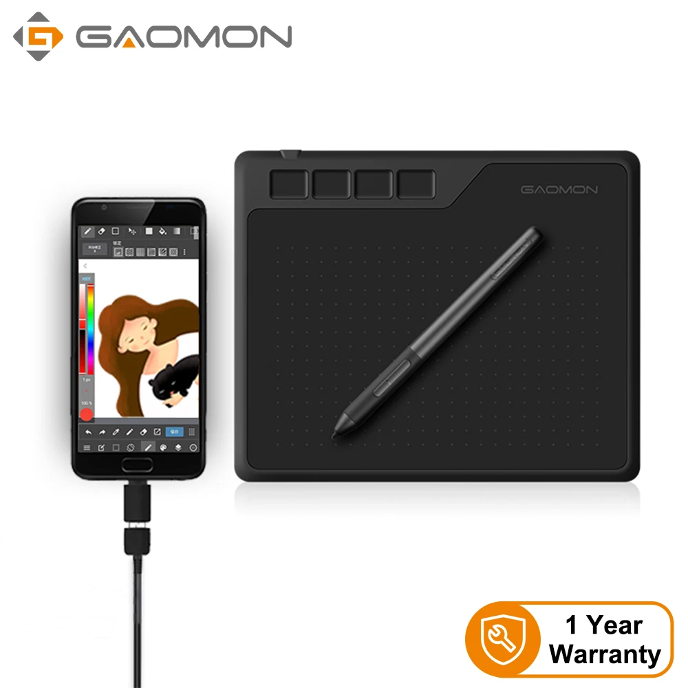 GAOMON S620 6.5×4-Inch Drawing Tablet – 8192-Level Pen