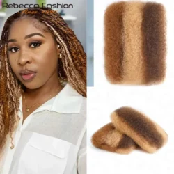 P4/30/27 Highlight Braiding Afro Kinky Bulk Hair No Attachment Afro Curly Bulk Human Hair For Braiding Brazilian Remy Dreadlock