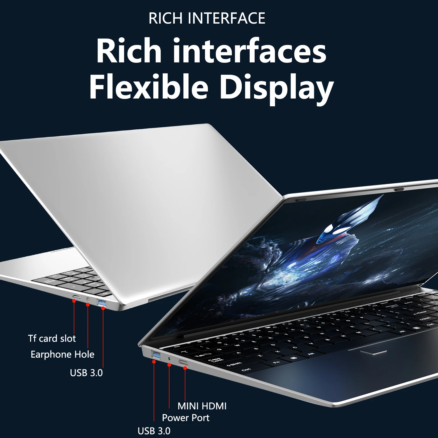 Intel Core i9 10980HK 15.6 Inch Gaming Laptop 32GB RAM 2TB SSD Fingerprint Unlock 4K WiFi 6 Ultrabook Pro Max Speed - Image 6