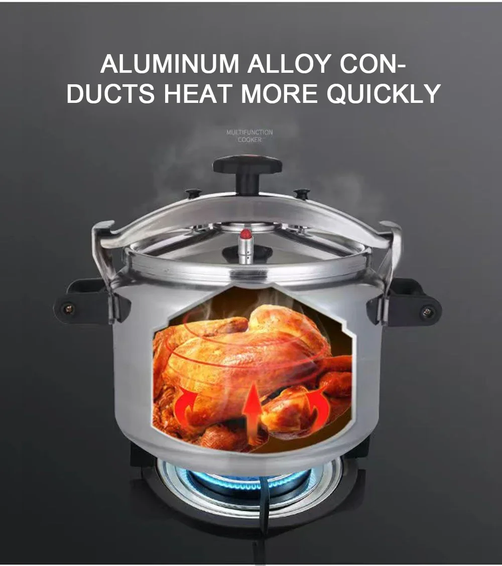Commercial Large Capacity Pressure Cooker, Stew Pot, Kitchen Cookware, Safety Pan, Induction Cooker, 9-60L Autoclave Rice Cooker - Image 5