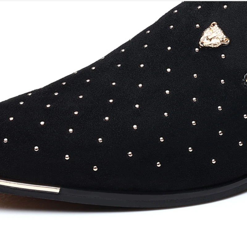 Luxury Men Dress Shoes Suede Men Casual Shoes Elegant Comfortable Loafers Designer Business Leather Shoes for Men Zapatos Hombre - Image 5