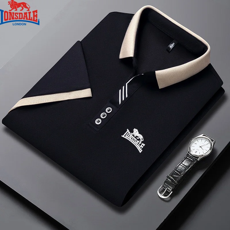 2025 Men's New Summer Embroidery Business Casual Short Sleeved POLO Shirt Fashion Ice Silk Is Cool Breathable Top Polo Shirt