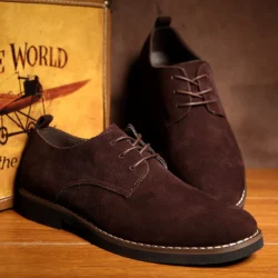 Men's suede leather shoes 2026 British style suede business casual shoes men's shoes