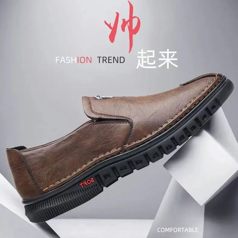 2026 PU Leather Men's Loafers Luxury Men Casual Shoes New Fashion Driving Shoes Breathable Slip on Men Moccasins Plus Size 39~44 - Image 3