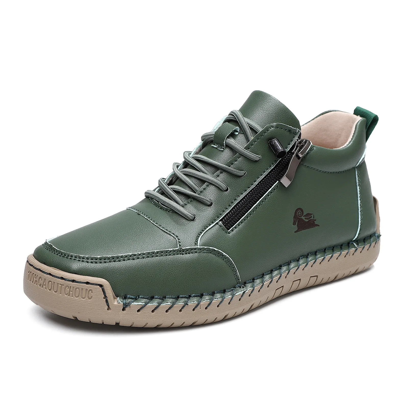 Women Sports Shoes 2026 New Outdoor Hiking Flat Bottomed Comfortable Casual Driving Shoes Soft Sole Zipper Fashion Leather Shoes - Image 12