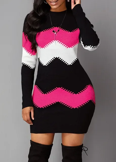 2024 Autumn Women Dress Hip Vintage Strip Befree Large Size Big Sexy Boho Casual Party Elegant Dresses for Women S-5XL - Image 9