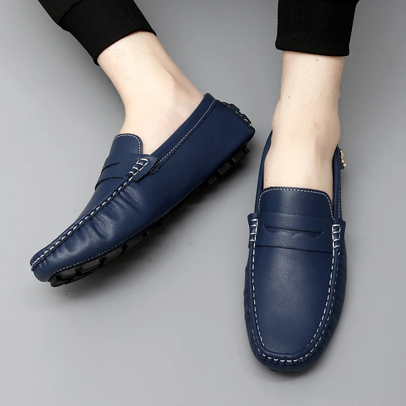 2025 New Model Handmade Loafers for Men, Soft-Soled Slip-On Korean Style Trendy Versatile Casual Driving Shoes - Image 5