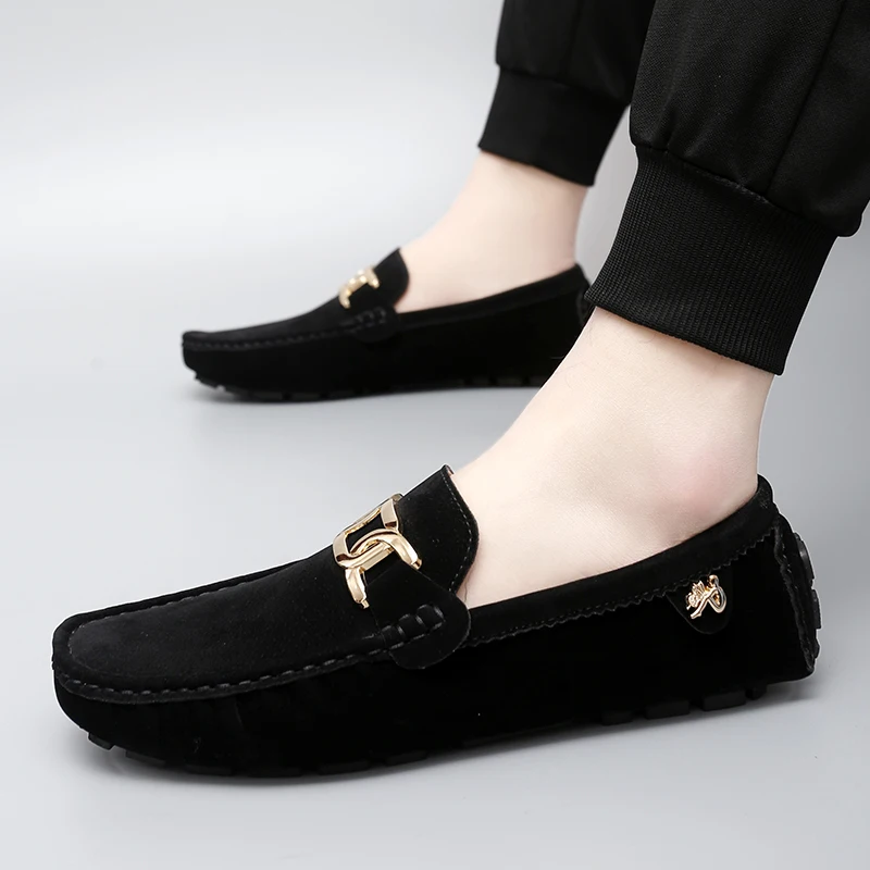 2025 New Style Handmade Loafers for Men, Soft Sole Slip-On Casual Shoes, Breathable Trendy Versatile Large Size - Image 4