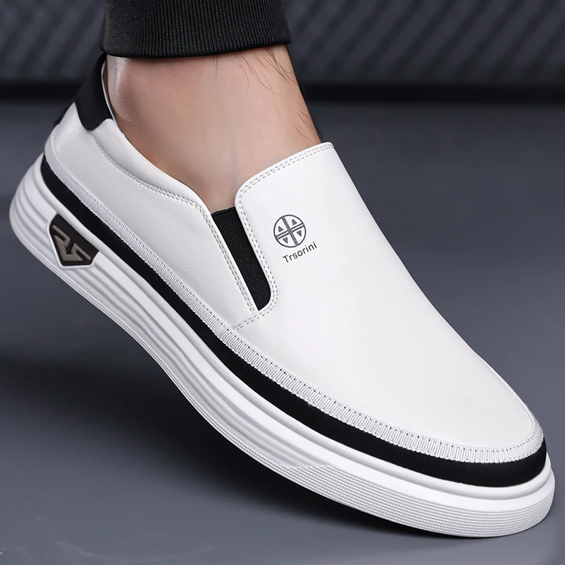 High-quality Leather Mens Loafers Comfortable Slip-on Flats Driving Casual Shoes Soft Sole Walking Shoes Moccasins Driving Shoes - Image 3