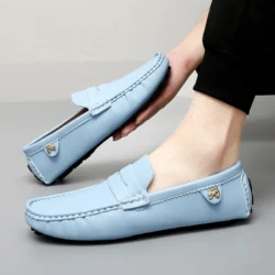 2025 New Model Handmade Loafers for Men, Soft-Soled Slip-On Korean Style Trendy Versatile Casual Driving Shoes