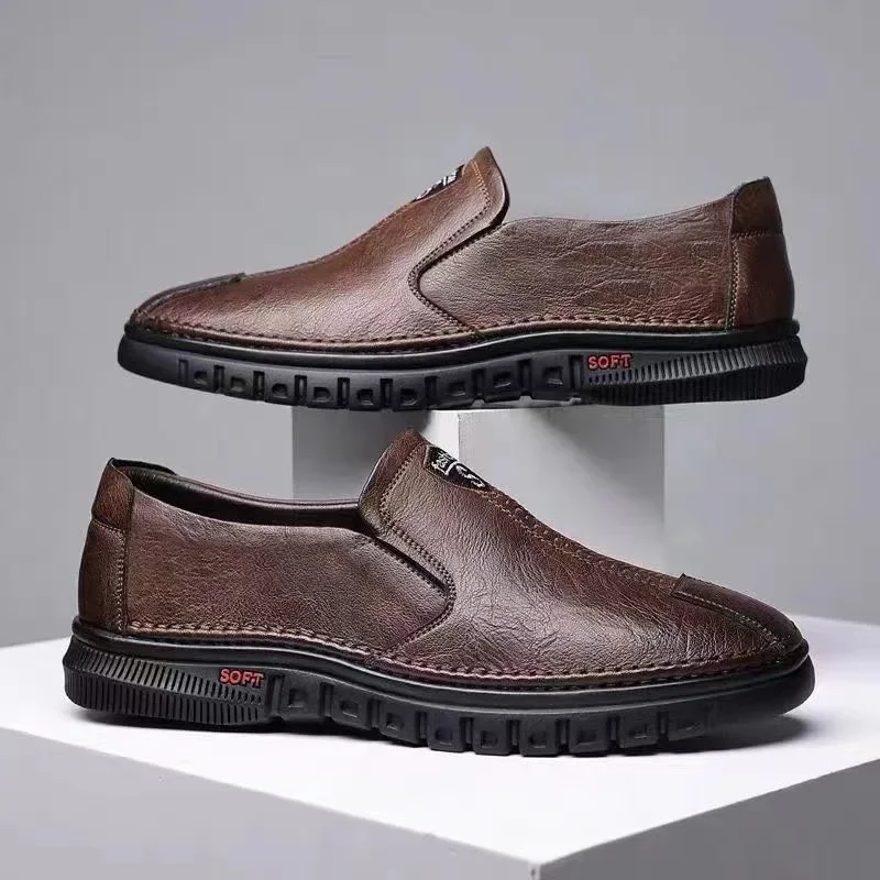 2026 PU Leather Men's Loafers Luxury Men Casual Shoes New Fashion Driving Shoes Breathable Slip on Men Moccasins Plus Size 39~44 - Image 2