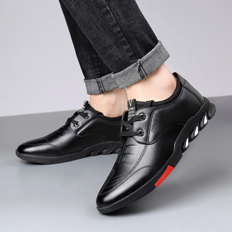 2024 New Leather Shoes Men's Leather Spring Autumn Men's Business Casual Soft-Soled Non-Slip Breathable All-Match Footwear 39-44 - Image 5