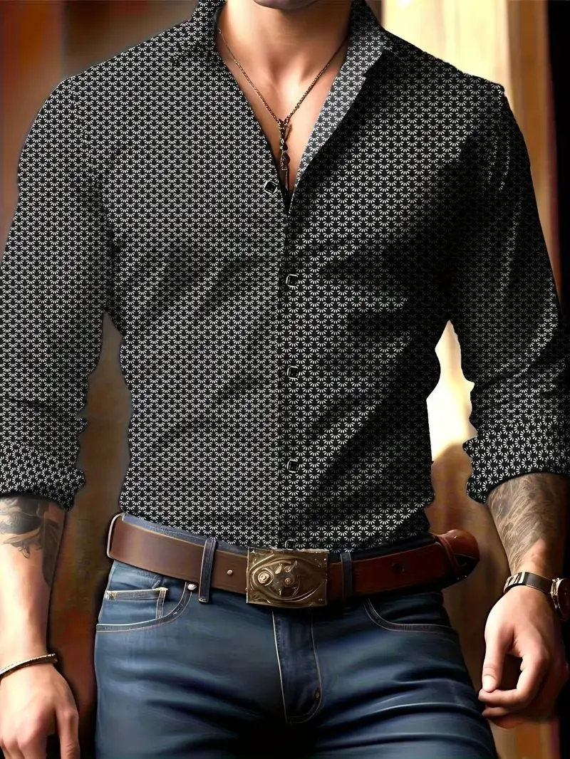 Recommended Selection of Men's Shirts, Long Sleeved Button Up Shirts, Business Shirts, Daily Wear, Trendy Tops - Image 4