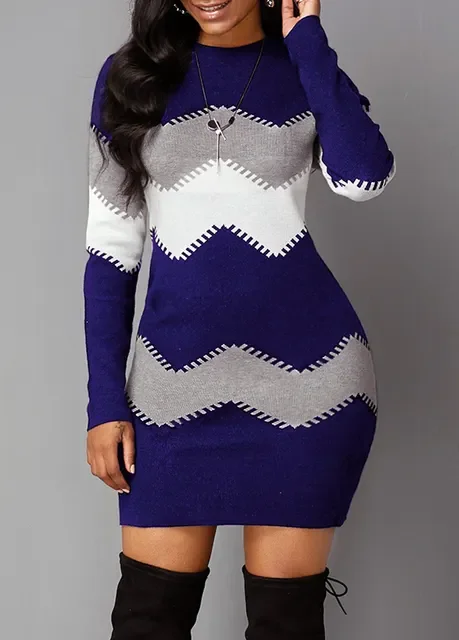 2024 Autumn Women Dress Hip Vintage Strip Befree Large Size Big Sexy Boho Casual Party Elegant Dresses for Women S-5XL - Image 11