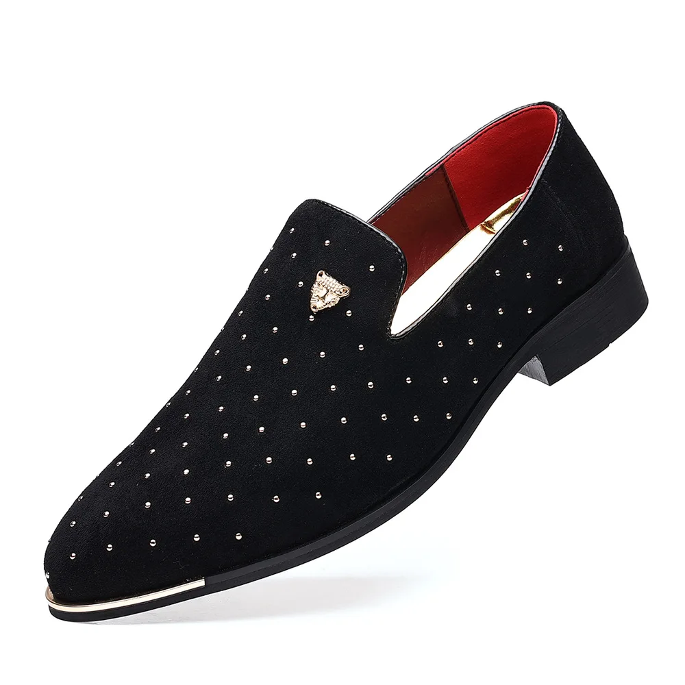 Luxury Men Dress Shoes Suede Men Casual Shoes Elegant Comfortable Loafers Designer Business Leather Shoes for Men Zapatos Hombre - Image 8