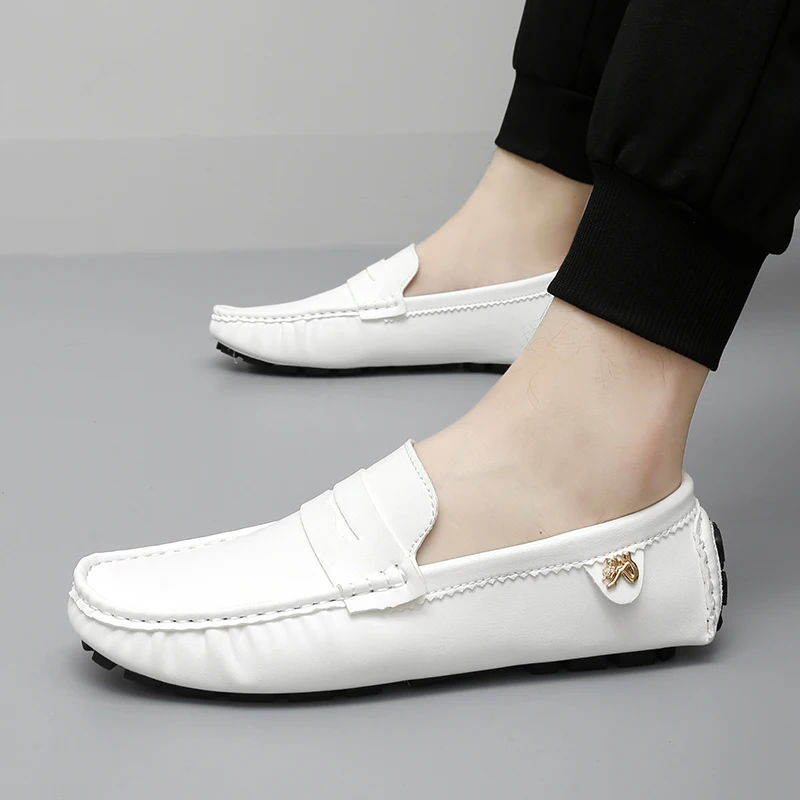 2025 New Model Handmade Loafers for Men, Soft-Soled Slip-On Korean Style Trendy Versatile Casual Driving Shoes - Image 4