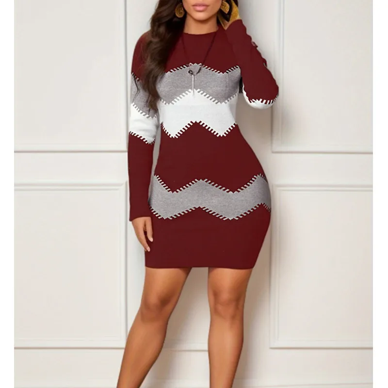 2024 Autumn Women Dress Hip Vintage Strip Befree Large Size Big Sexy Boho Casual Party Elegant Dresses for Women S-5XL - Image 10