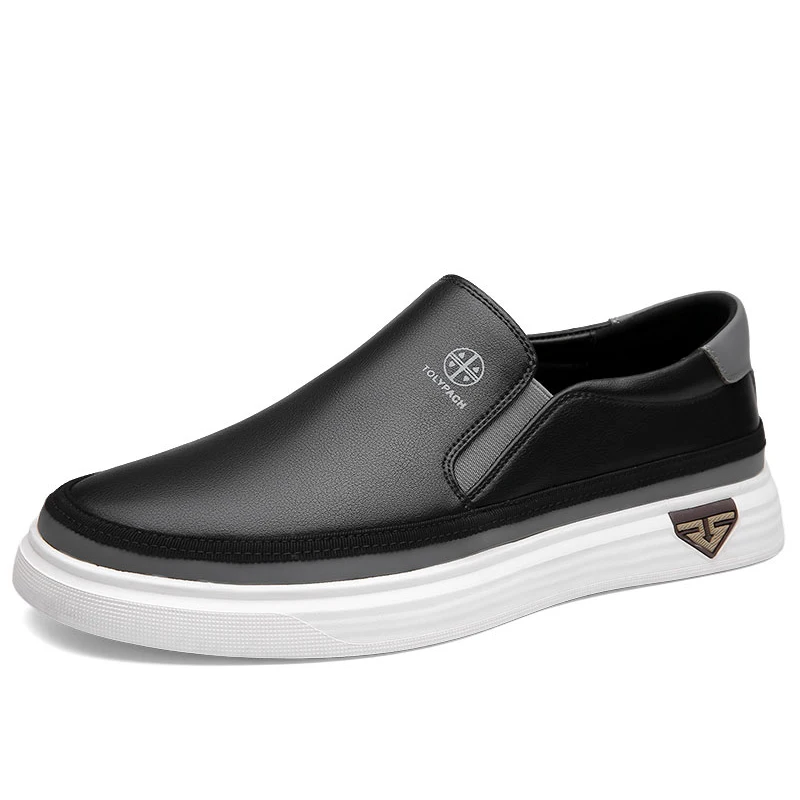 High-quality Leather Mens Loafers Comfortable Slip-on Flats Driving Casual Shoes Soft Sole Walking Shoes Moccasins Driving Shoes - Image 7