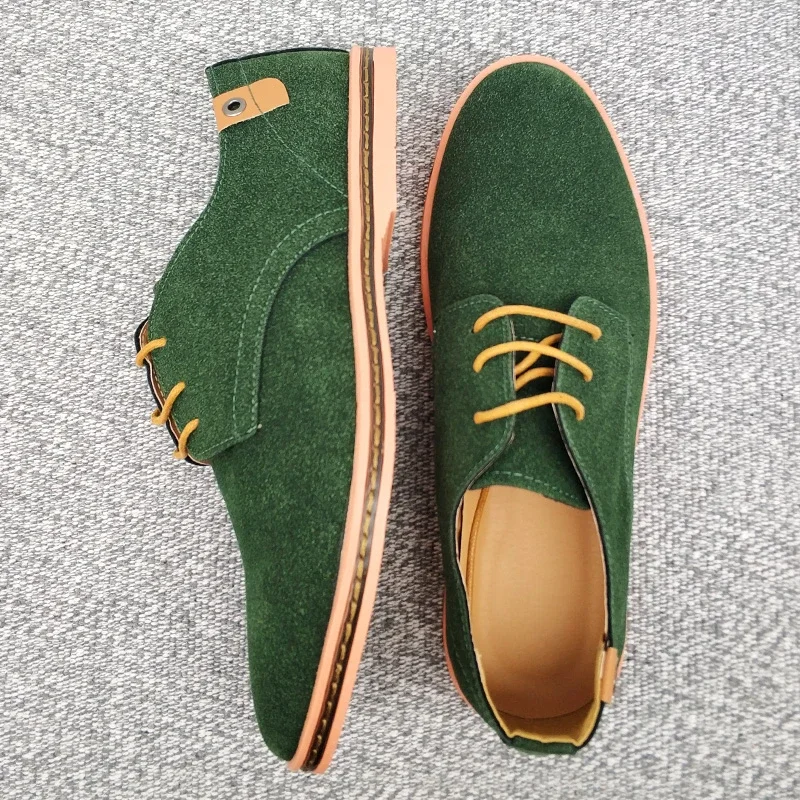 2024 Spring Suede Leather Men Shoes Oxford Casual Shoes Classic Sneakers Comfortable Footwear Dress Shoes Large Size Flats - Image 11