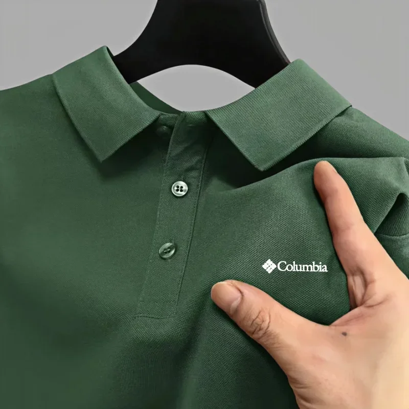 Men's short sleeved polo shirt high-end brand embroidered top 2026 summer new solid color comfortable and casual lapel T-shirt - Image 7