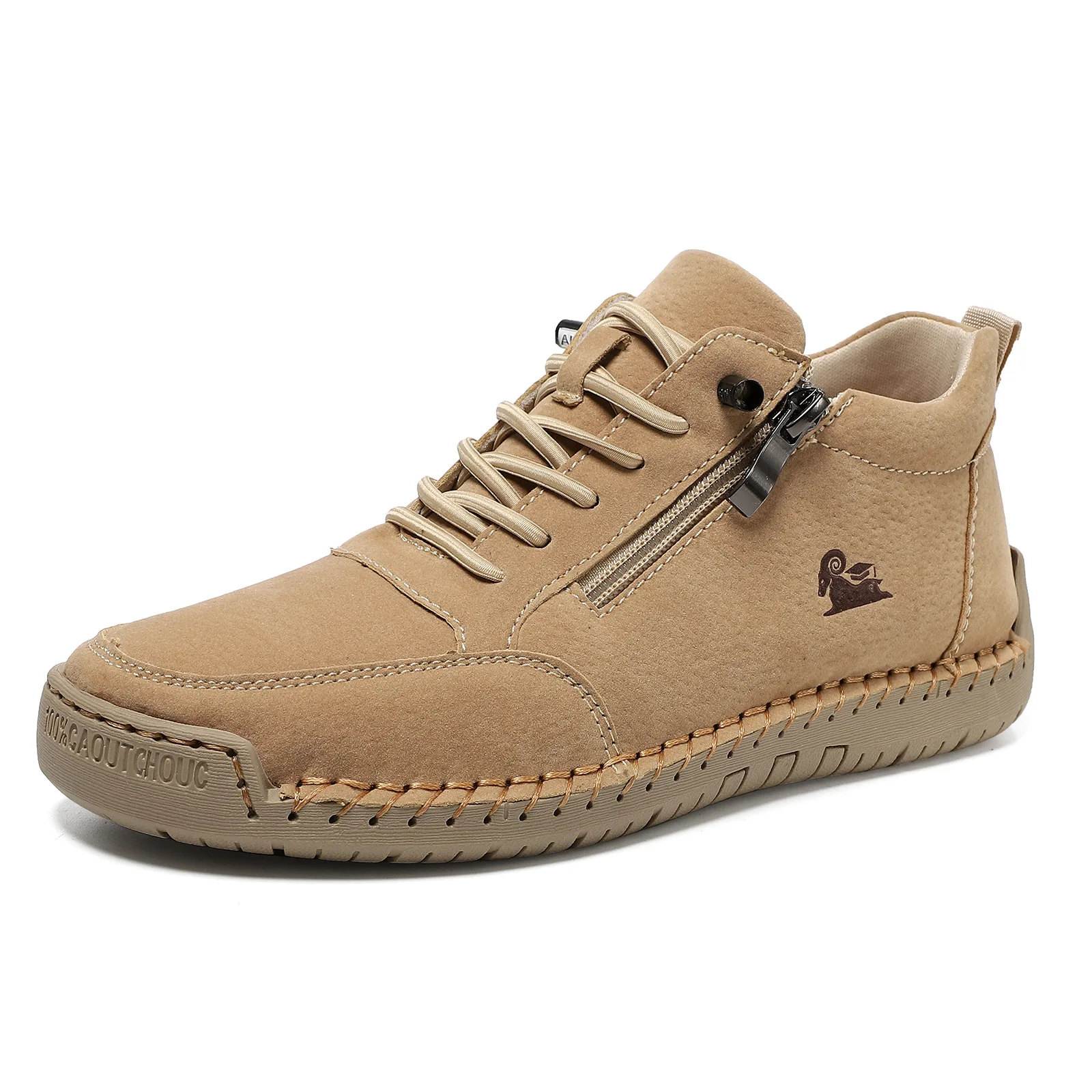 Women Sports Shoes 2026 New Outdoor Hiking Flat Bottomed Comfortable Casual Driving Shoes Soft Sole Zipper Fashion Leather Shoes - Image 10