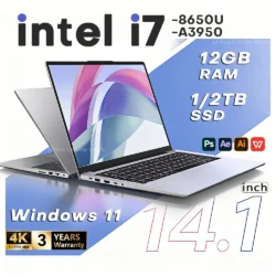 14.1-Inch Laptop – Intel Core i7-8650U, 12GB RAM, 2TB SSD