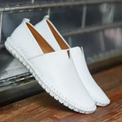 High Quality Men's Leather Shoes Outdoor Comfortable Soft Sole Slip-on Plus Size Driving Shoes Fashion Handmade Moccasin Loafers