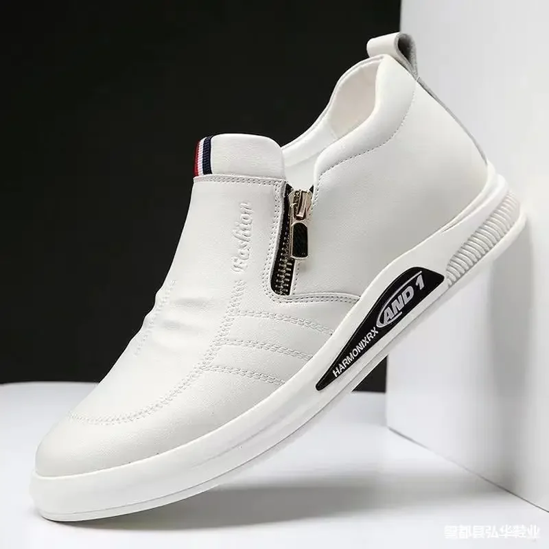 2024 New Casual Leather Shoes Men Fashion Loafers Autumn Slipon Flat Brand Business Shoes Man Sneakes Comfort Moccasins Zapatos