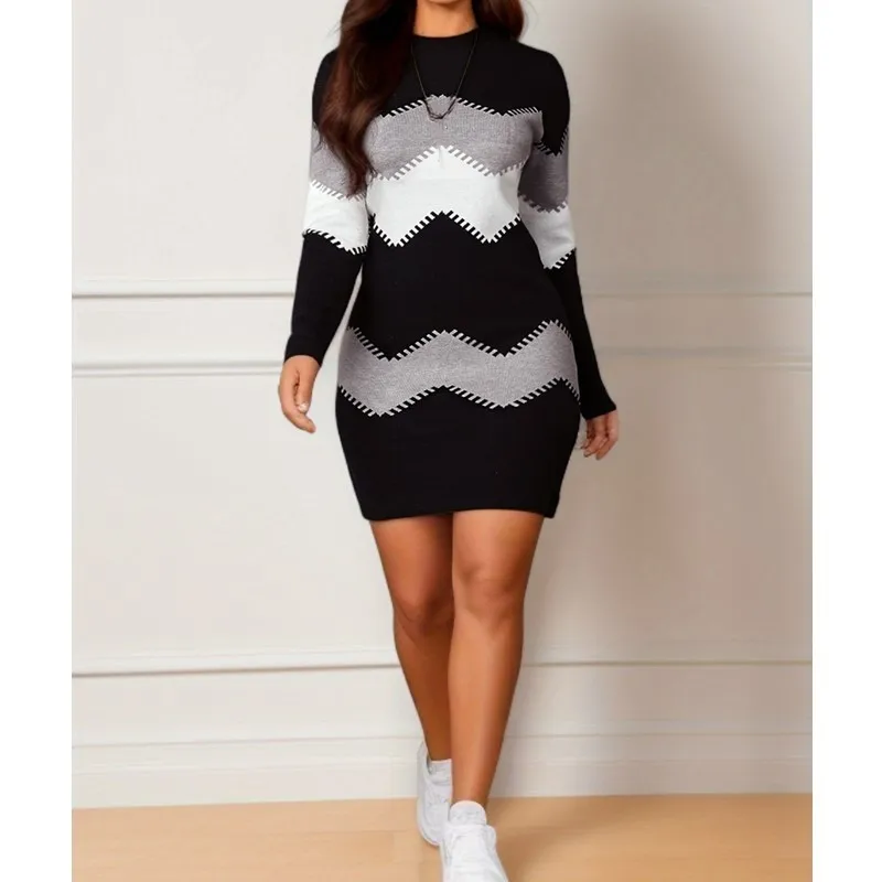 2024 Autumn Women Dress Hip Vintage Strip Befree Large Size Big Sexy Boho Casual Party Elegant Dresses for Women S-5XL - Image 12