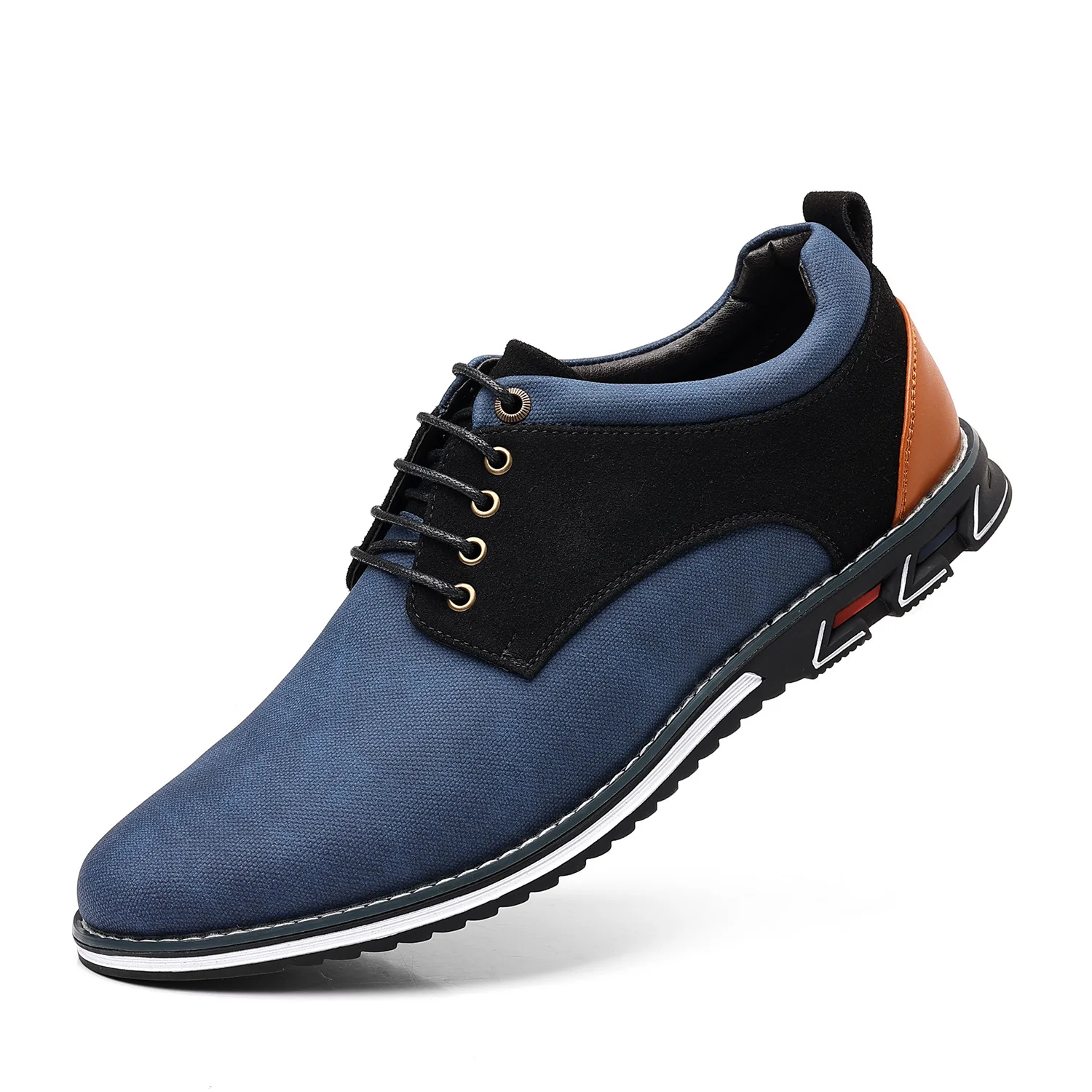 Men's Casual Derby Shoes Big Size Breathable Leather Lace Up Round Toe Comfortable Non-Slip Business Outdoor Walking Footwear - Image 7