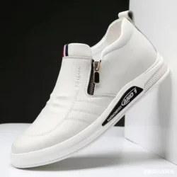 2024 New Casual Leather Shoes Men Fashion Loafers Autumn Slipon Flat Brand Business Shoes Man Sneakes Comfort Moccasins Zapatos