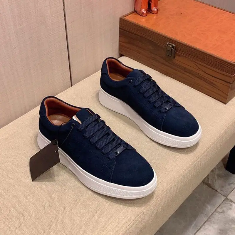 New Men's Sport Casual Shoes Versatile Breathable Matte Lightweight Trendy Thick Bottom Shock Absorption Board Shoes - Image 5