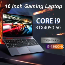 16-Inch Gaming Laptop Computer Notebook RTX4050 6G Intel Core I9-13900HK Windows11 RAM Max 64GB DDR5 2*M.2 NVME 2TB SSD WiFi
