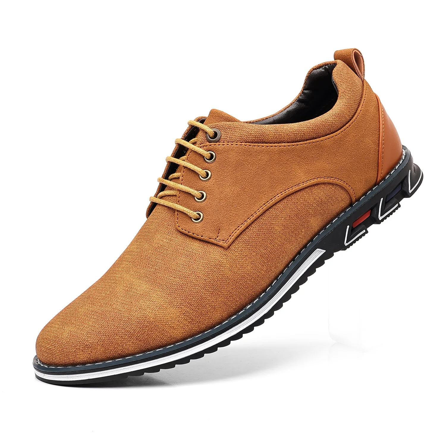 Men's Casual Derby Shoes Big Size Breathable Leather Lace Up Round Toe Comfortable Non-Slip Business Outdoor Walking Footwear - Image 6