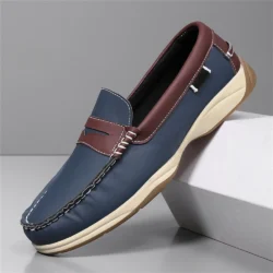 Men's Business Casual Loafers Shoes for Office Travel And Vacation Durable Elegant TPR Outsole Formal Shoes