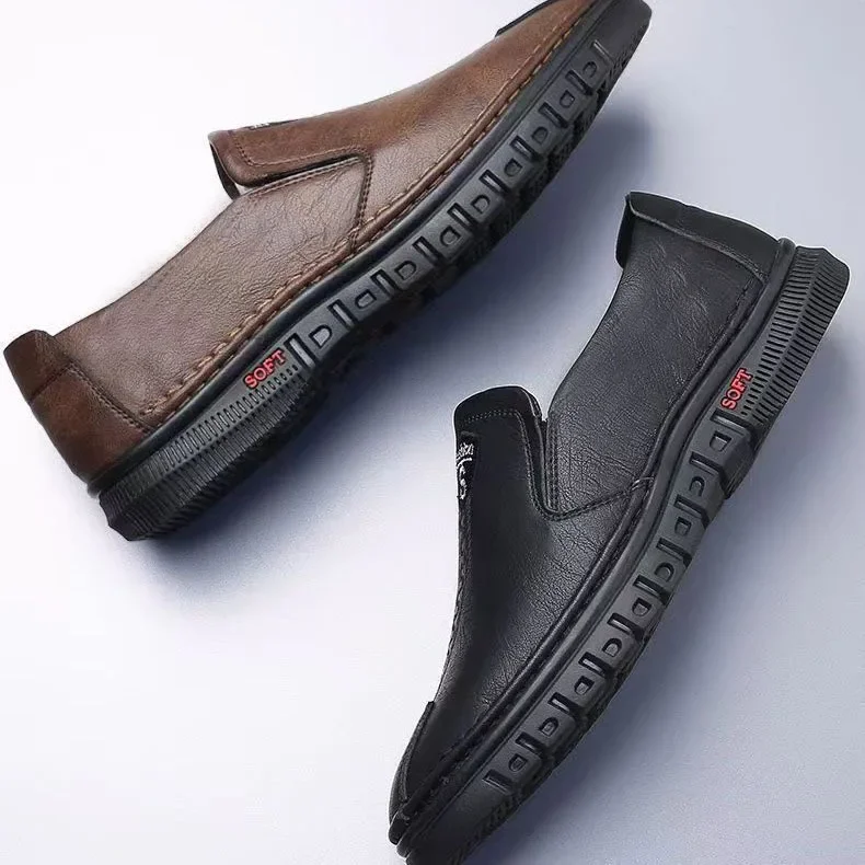 2026 PU Leather Men's Loafers Luxury Men Casual Shoes New Fashion Driving Shoes Breathable Slip on Men Moccasins Plus Size 39~44 - Image 4