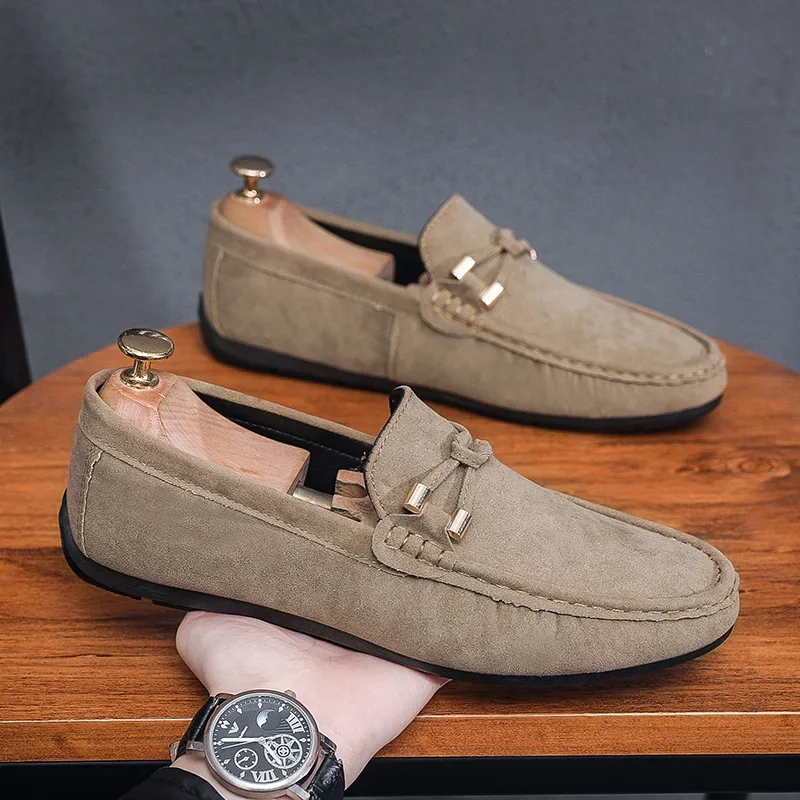 Men Loafers Breathable Shoes Men Sneakers Casual shoes Men's flats non-slip Driving Shoes Soft Moccasins Boat Shoes 2024 - Image 2