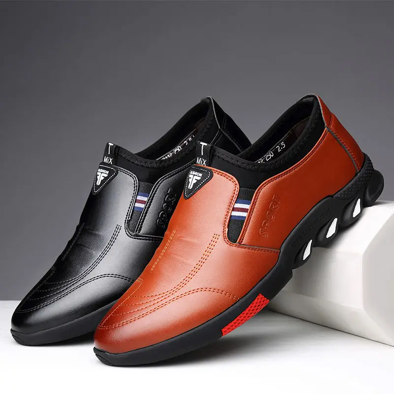 2024 New Leather Shoes Men's Leather Spring Autumn Men's Business Casual Soft-Soled Non-Slip Breathable All-Match Footwear 39-44 - Image 3