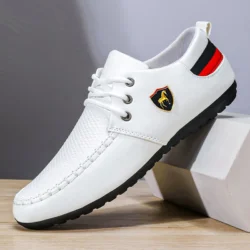 Men's Business-Style Loafers, Soft-Soled Breathable Casual Shoes, Delicate Materials with Breathable Texture, Non-Slip and Wear-Resistant Rubber Sole