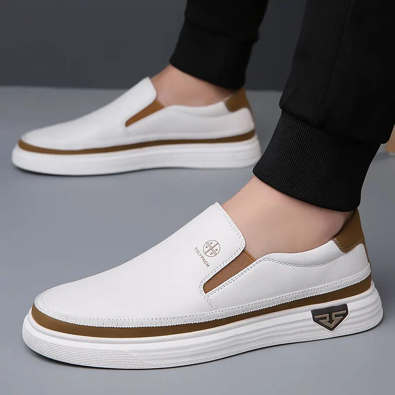 High-quality Leather Mens Loafers Comfortable Slip-on Flats Driving Casual Shoes Soft Sole Walking Shoes Moccasins Driving Shoes - Image 5