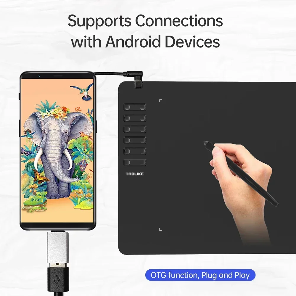TABLIKE Drawing Tablet – 8192-Level Battery-Free Stylus - Image 6