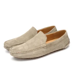 Suede Leather Man Loafers Luxury 2025 Casual Shoes For Men Boat Shoes Handmade Men Slipon Driving Shoes Male Moccasins Zapatos