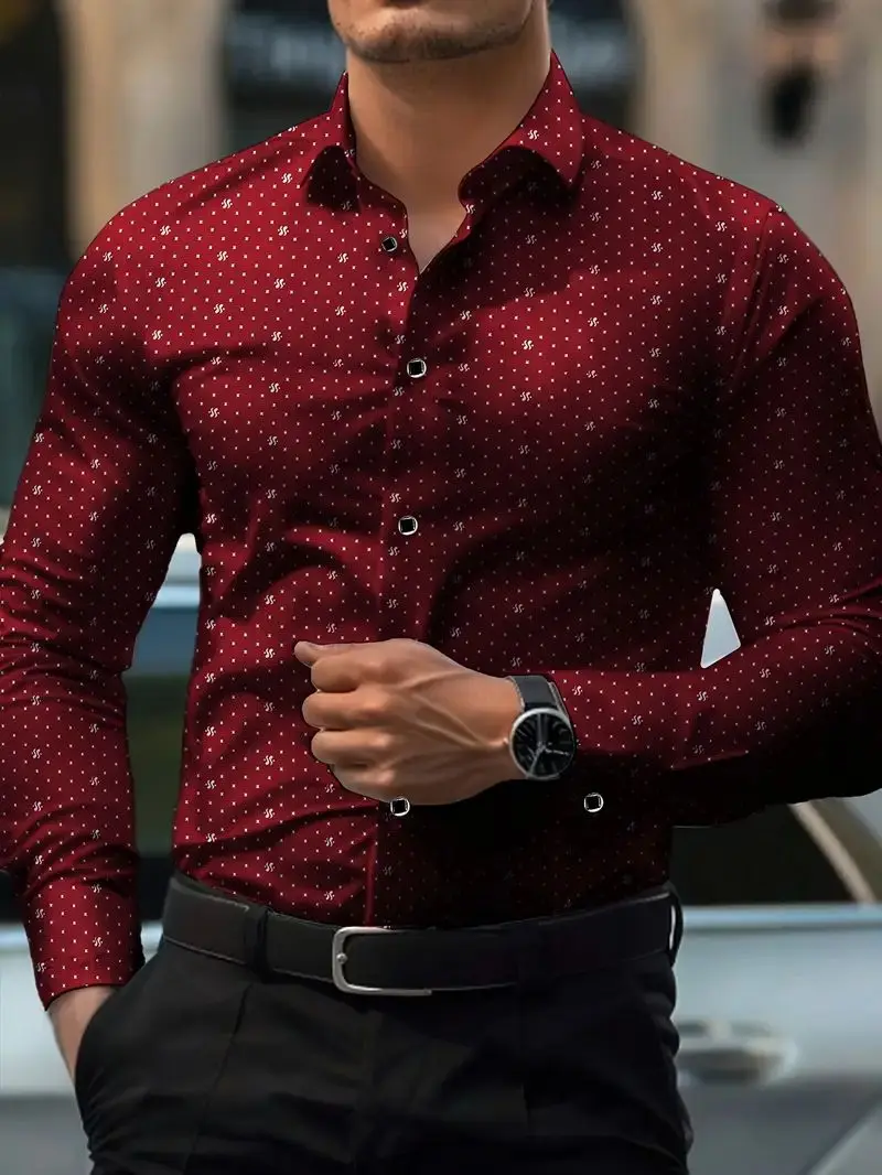 Recommended Selection of Men's Shirts, Long Sleeved Button Up Shirts, Business Shirts, Daily Wear, Trendy Tops - Image 15