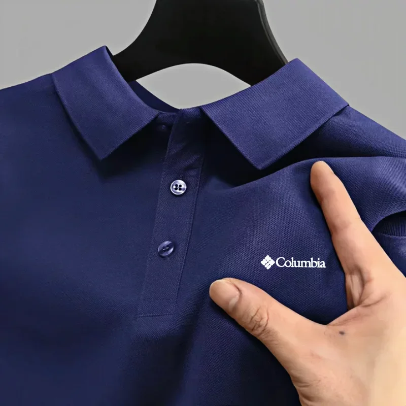 Men's short sleeved polo shirt high-end brand embroidered top 2026 summer new solid color comfortable and casual lapel T-shirt - Image 8