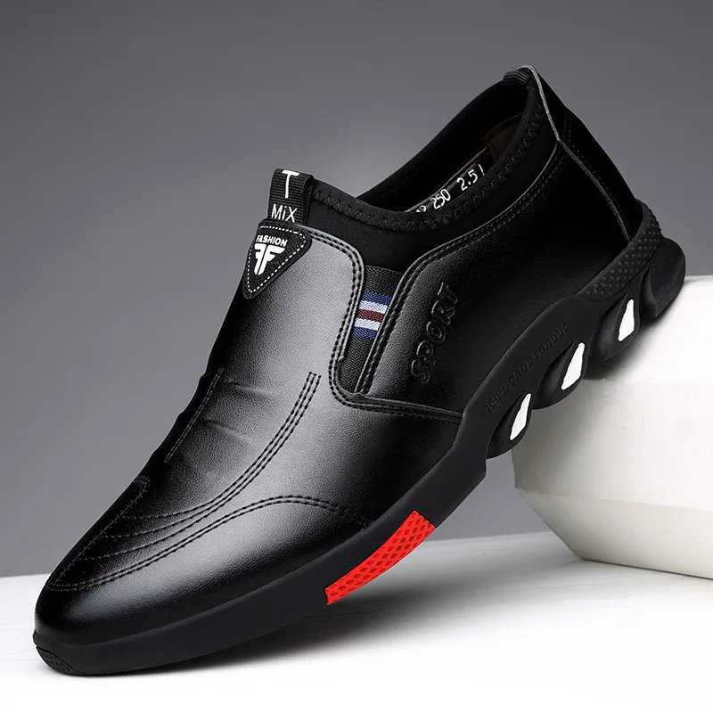 2024 New Leather Shoes Men's Leather Spring Autumn Men's Business Casual Soft-Soled Non-Slip Breathable All-Match Footwear 39-44 - Image 2