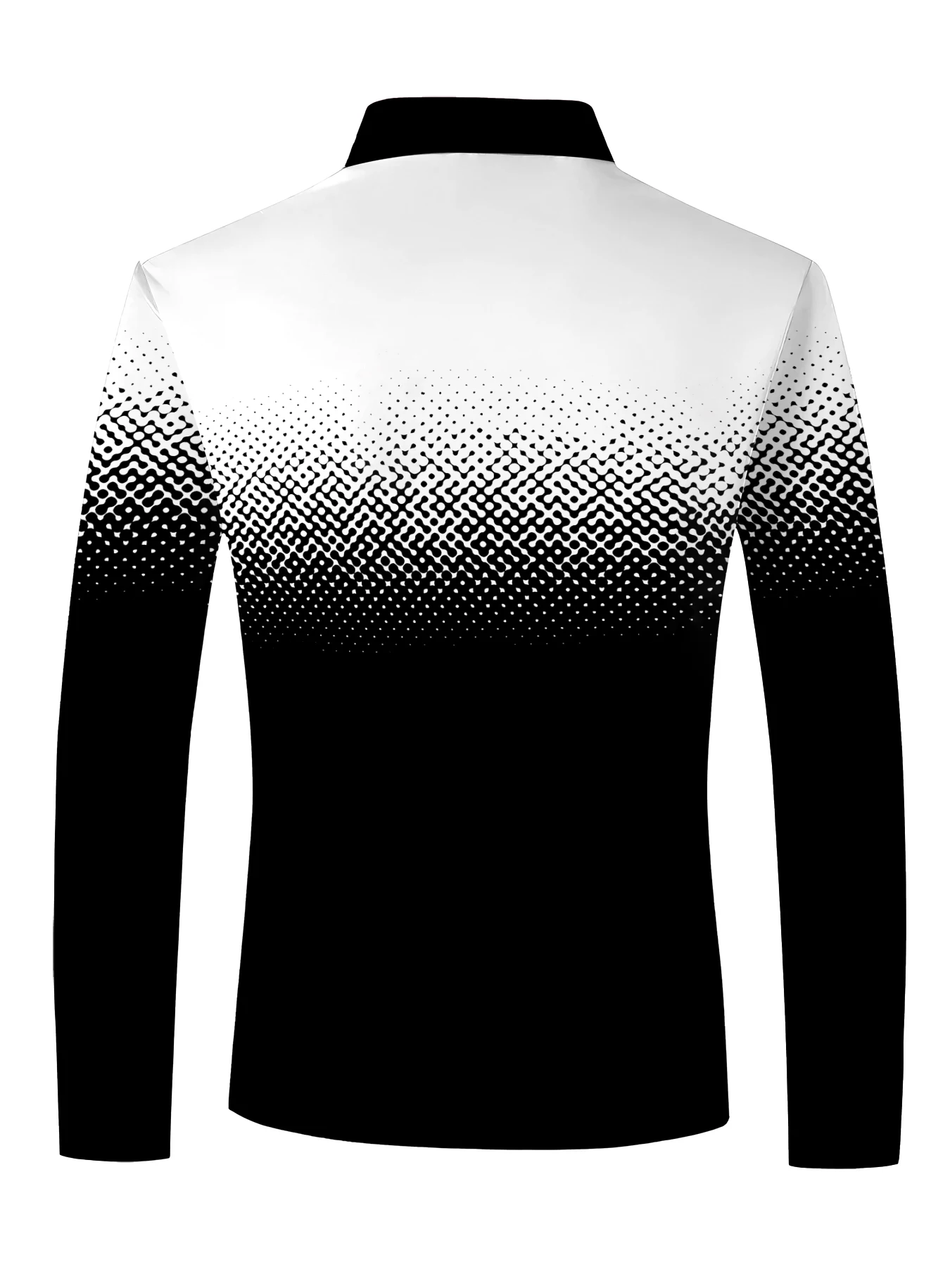 2026 Autumn/Winter New Men's Short-Sleeved Polo Shirt Casual Fashion 3D Black Dot Print Design Outdoor Men's Clothing - Image 3